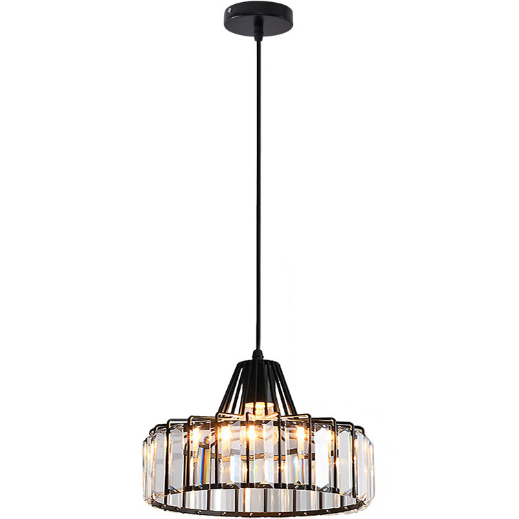 Everly Quinn 1 Light Modern Kitchen Island Crystal Pendant Lighting   1 Light Modern Kitchen Island Crystal Pendant Lighting 